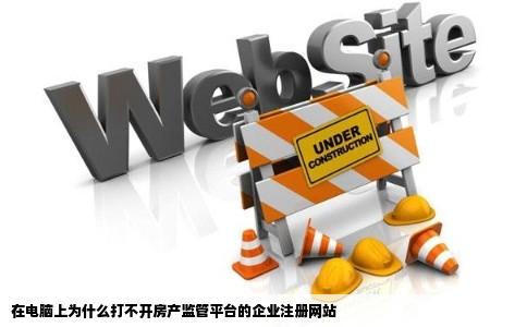 在电脑上为什么打不开房产监管平台的企业注册网站