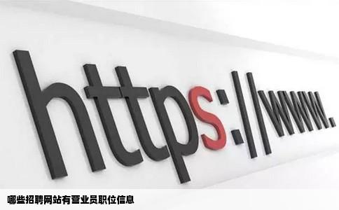 哪些招聘网站有营业员职位信息