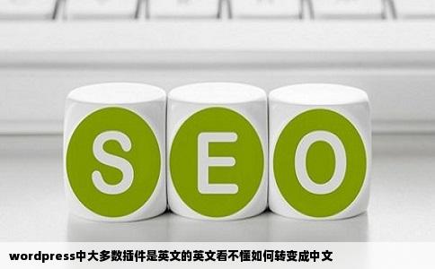 wordpress中大多数插件是英文的英文看不懂如何转变成中文