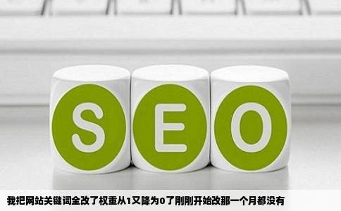 我把网站关键词全改了权重从1又降为0了刚刚开始改那一个月都没有