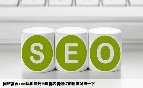 网站需要seo优化提升百度排名有做过的朋友吗推一下