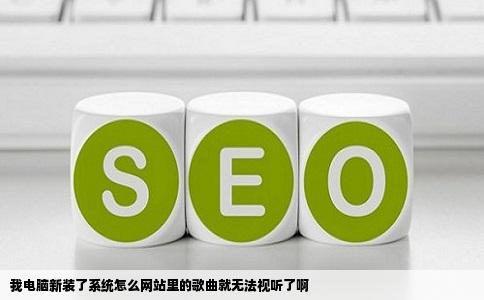 我电脑新装了系统怎么网站里的歌曲就无法视听了啊