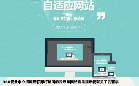 360安全中心提醒您你即将访问的是恶意网站看见提示我就关了会有事