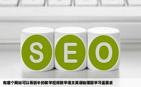 有哪个网站可以看初中的教学视频数学语文英语物理因学习需要求