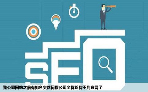 我公司网站之前有排名突然间搜公司全称都找不到官网了