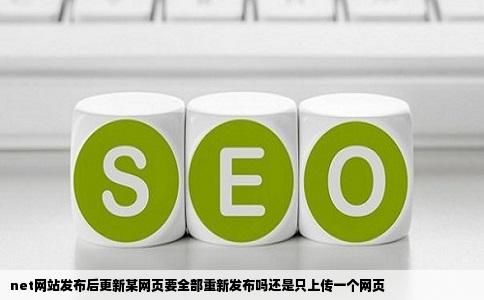 net网站发布后更新某网页要全部重新发布吗还是只上传一个网页