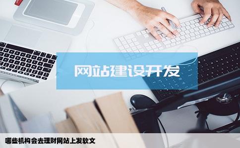 哪些机构会去理财网站上发软文