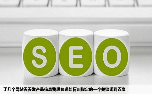 了几个网站天天发产品信息我想知道如何叫指定的一个关键词到百度