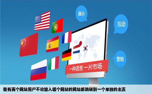 我有两个网站用户不论输入哪个网站的网址都跳转到一个单独的主页