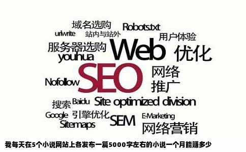 我每天在5个小说网站上各发布一篇5000字左右的小说一个月能赚多少