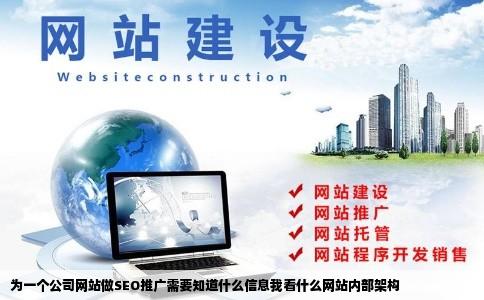 为一个公司网站做SEO推广需要知道什么信息我看什么网站内部架构