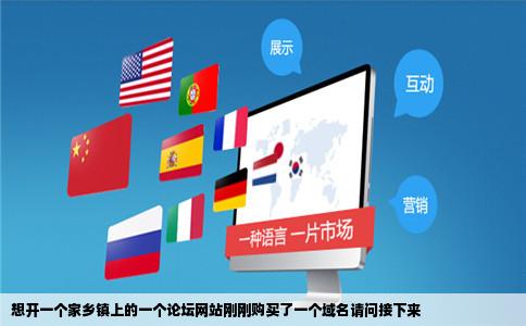 想开一个家乡镇上的一个论坛网站刚刚购买了一个域名请问接下来