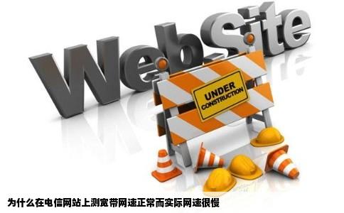 为什么在电信网站上测宽带网速正常而实际网速很慢