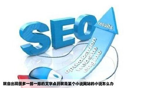 就会出现很多一排一排的文字点开就是某个小说网站的小说怎么办