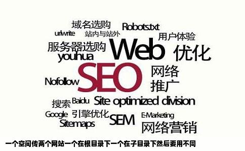 一个空间传两个网站一个在根目录下一个在子目录下然后要用不同