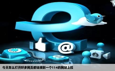 今天怎么打开好多网页都链接到一个114的网站上拉