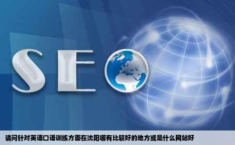 请问针对英语口语训练方面在沈阳哪有比较好的地方或是什么网站好