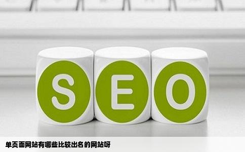 单页面网站有哪些比较出名的网站呀