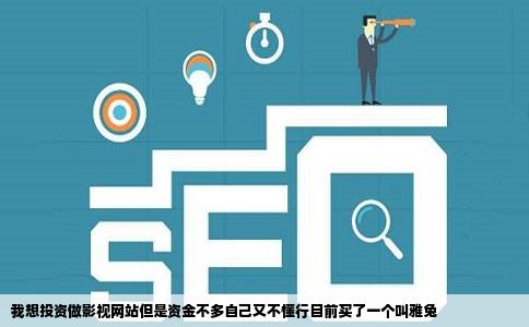我想投资做影视网站但是资金不多自己又不懂行目前买了一个叫雅兔