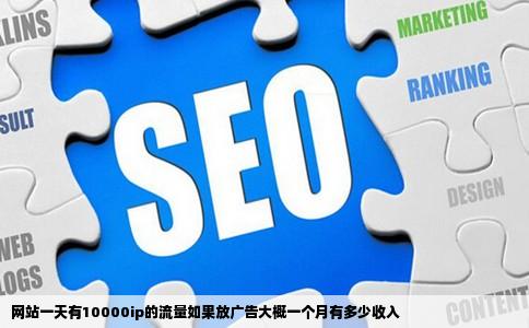 网站一天有10000ip的流量如果放广告大概一个月有多少收入