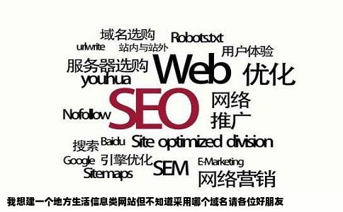 我想建一个地方生活信息类网站但不知道采用哪个域名请各位好朋友