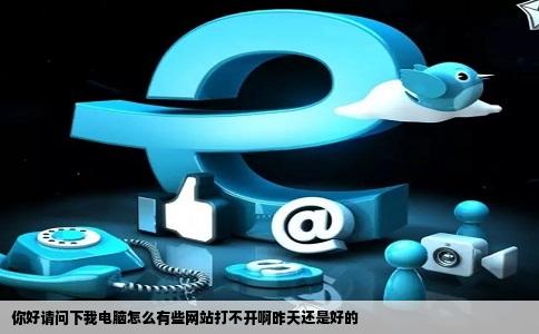 你好请问下我电脑怎么有些网站打不开啊昨天还是好的