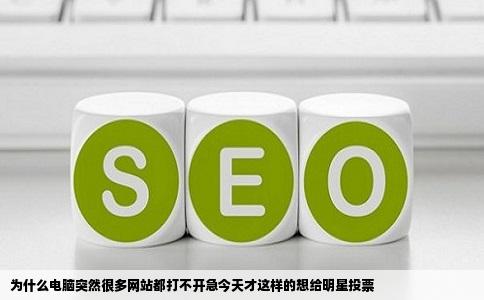 为什么电脑突然很多网站都打不开急今天才这样的想给明星投票