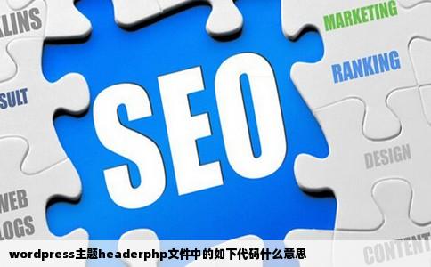 wordpress主题headerphp文件中的如下代码什么意思