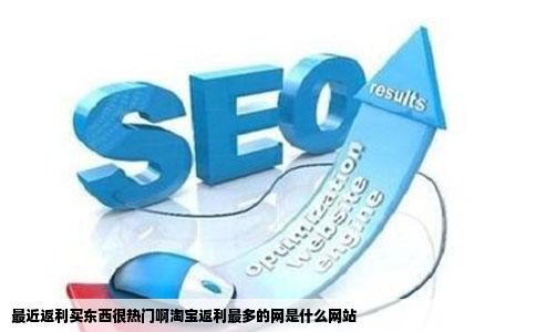 最近返利买东西很热门啊淘宝返利最多的网是什么网站