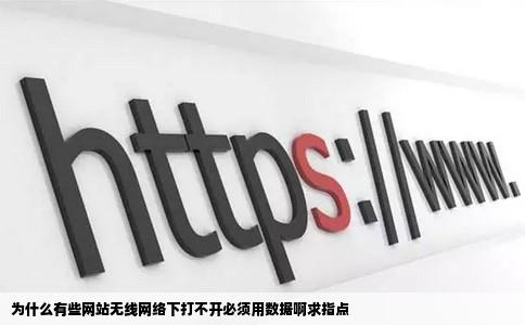 为什么有些网站无线网络下打不开必须用数据啊求指点