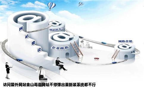 访问国外网站金山毒霸网址不停弹出重新装系统都不行