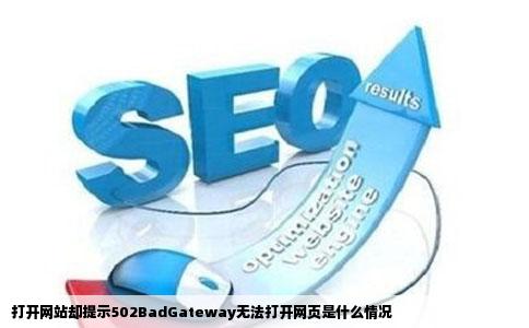 打开网站却提示502BadGateway无法打开网页是什么情况
