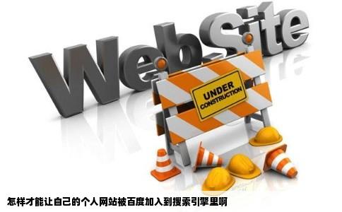 怎样才能让自己的个人网站被百度加入到搜索引擎里啊